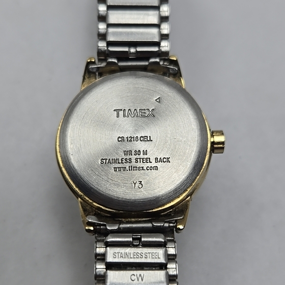 Womens Timex Y3 Date Two Tone Quartz Analog Watch New Battery - Picture 10 of 10